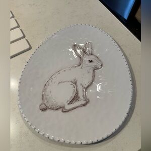 Melamine bunny platter